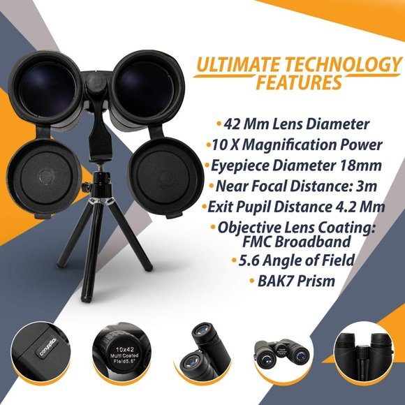 Long Range and High Powered Lightweight Binocular Kit for Bird Watching 10x42 - Picture 3 of 10